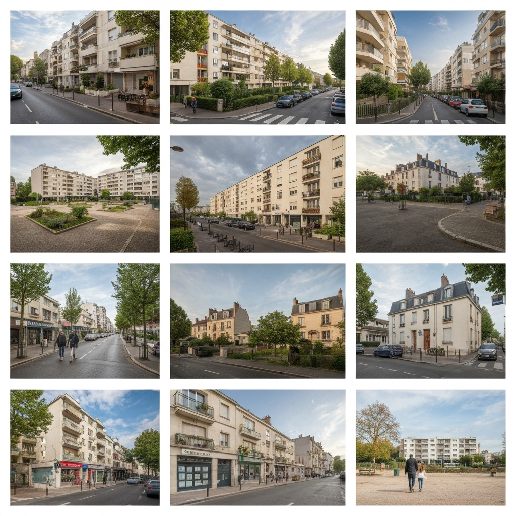 Vue panoramique du quartier des Épinettes à Paris 17 montrant les prix de l'immobilier