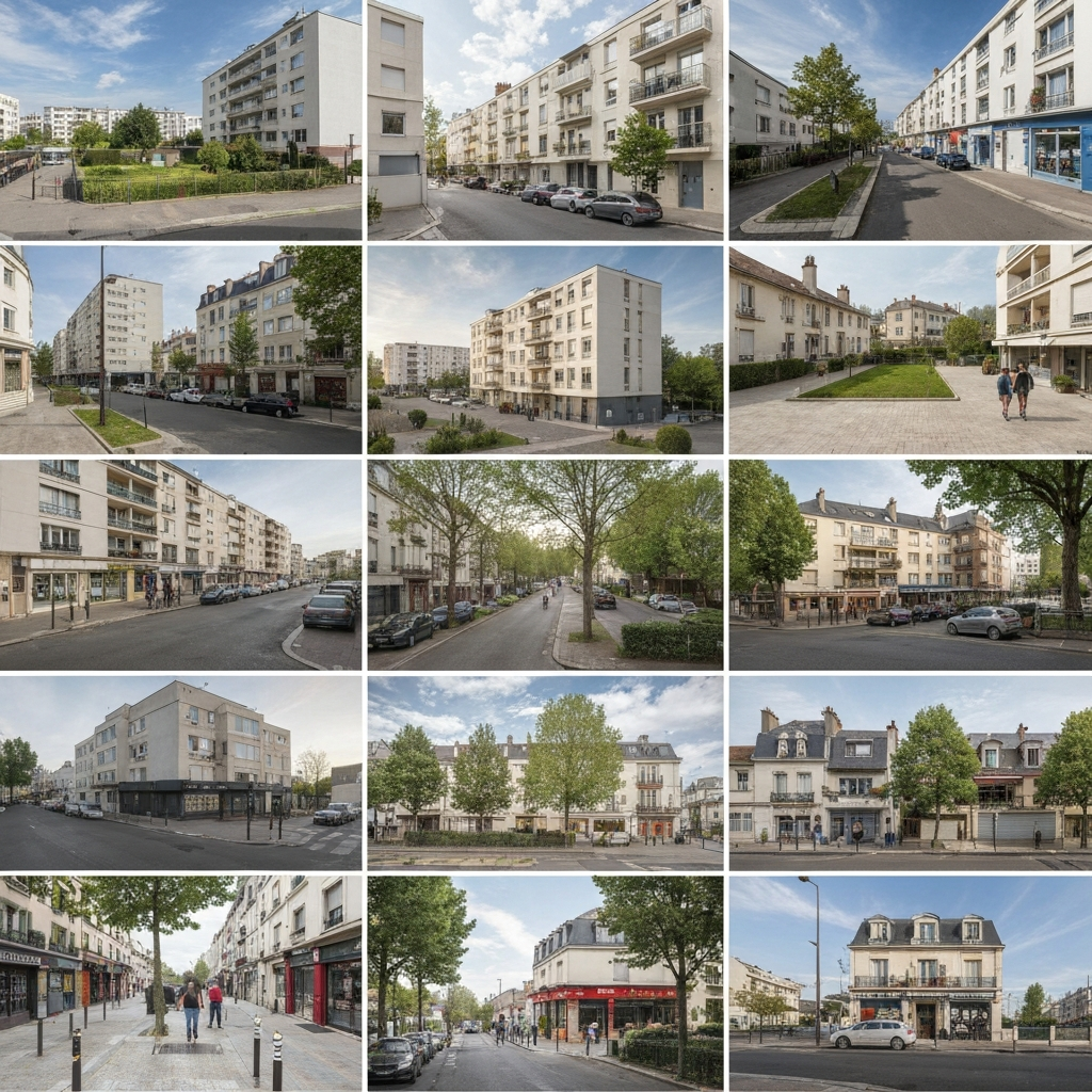 Vue aérienne du quartier Plaine Monceau à Paris 17